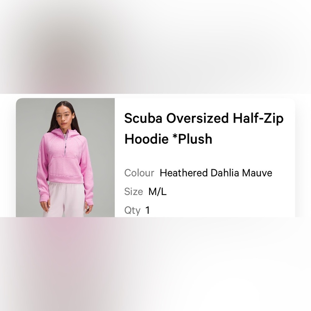 lululemon athletica Scuba Oversized Half-Zip Hoodie in Pink